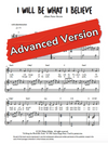 I Will Be What I Believe Sheet Music (Advanced)