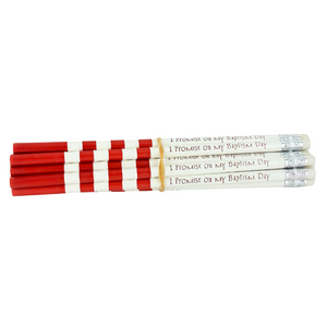 I Promise On My Baptism Day - Pencils - Easy Grip - 7 pk - red