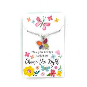 CTR Sparkle Butterfly Necklace -  Silver